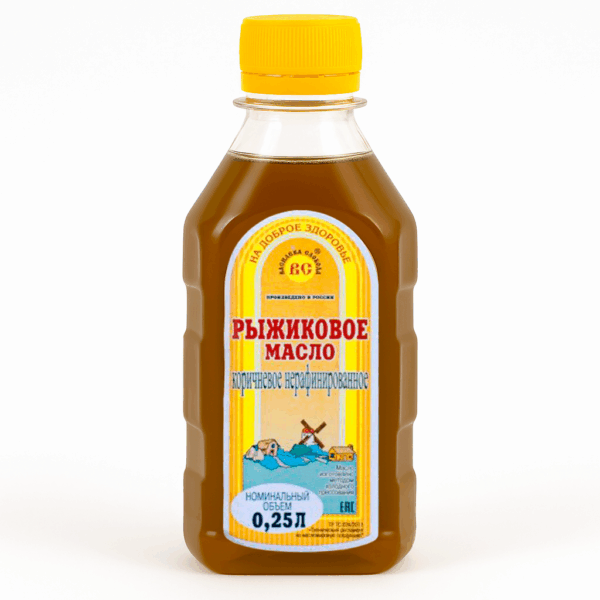Рыжиковое масло нерафинированное 0,25 л